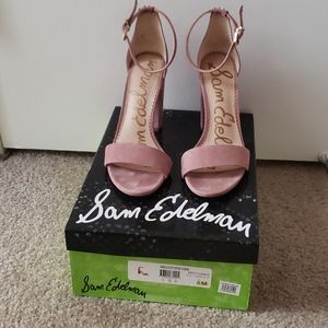 Sam Edelman pink suede heels